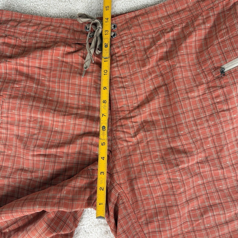 Patagonia Marlwalker‎ Boardshorts 10" Ins 82120 Orange Plaid Mens Size 36 - Picture 4 of 14